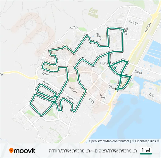 Автобус 1: карта маршрута