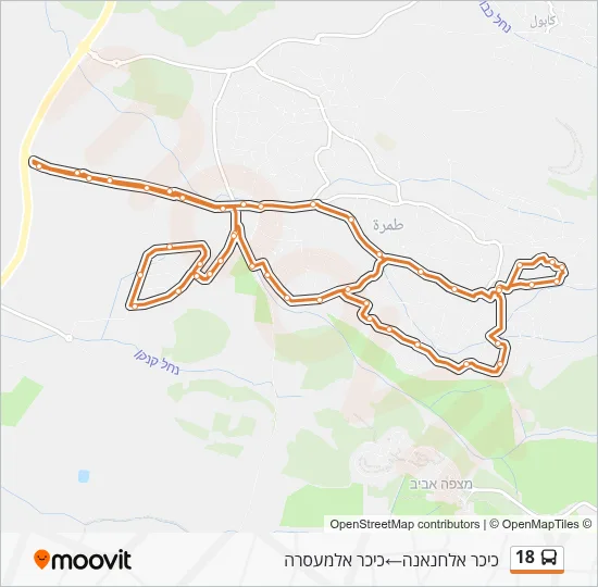 18 Bus Line Map