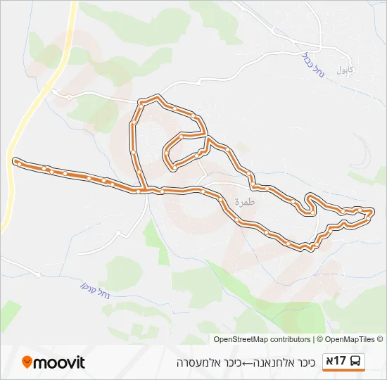 17A Bus Line Map
