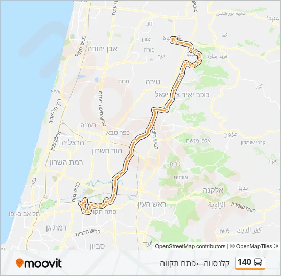 140 Bus Line Map