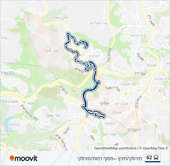 62 Bus Line Map