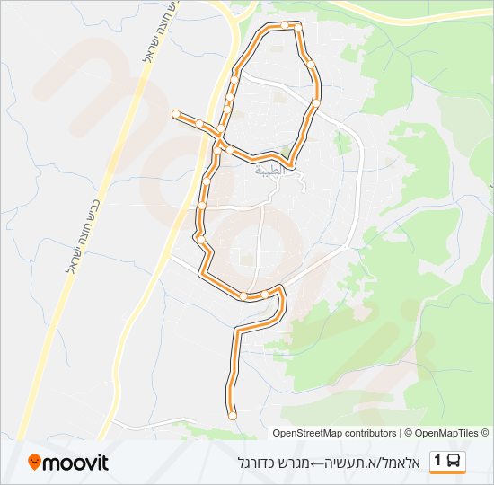 1 Bus Line Map