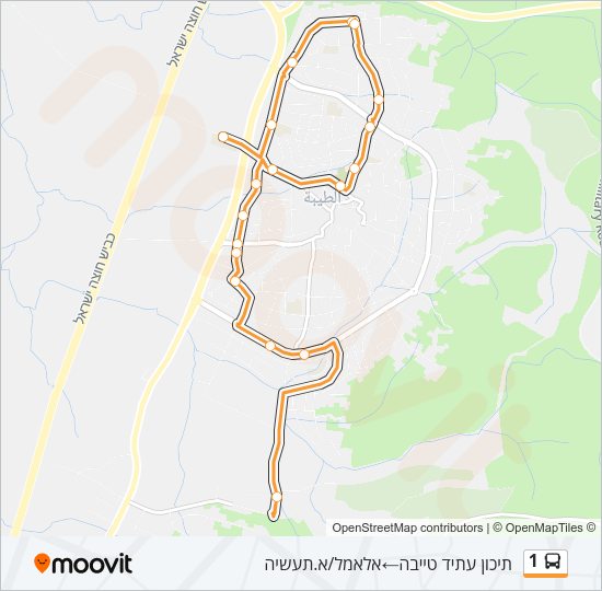 1 Bus Line Map