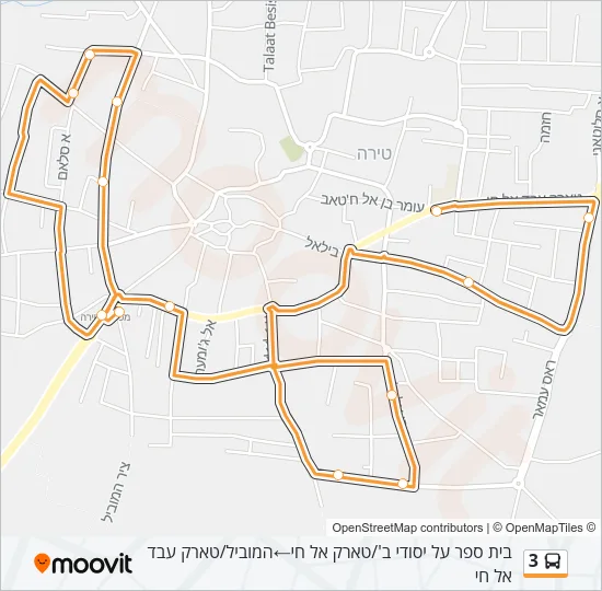3 Bus Line Map