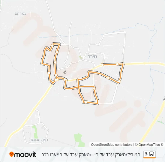 3 Bus Line Map