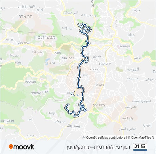 Автобус 31: карта маршрута