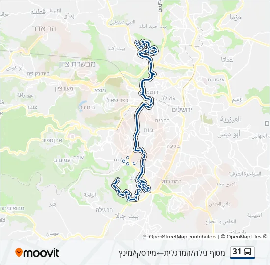 31 Bus Line Map