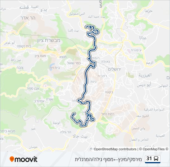 31 Bus Line Map