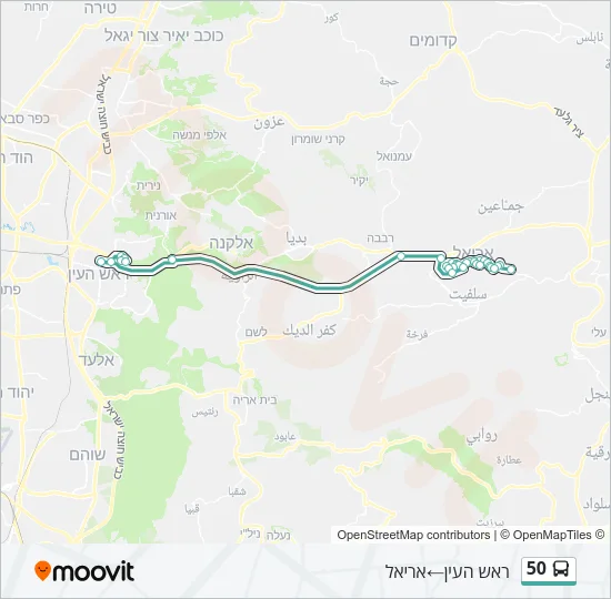 50 Bus Line Map