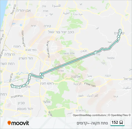152 Bus Line Map