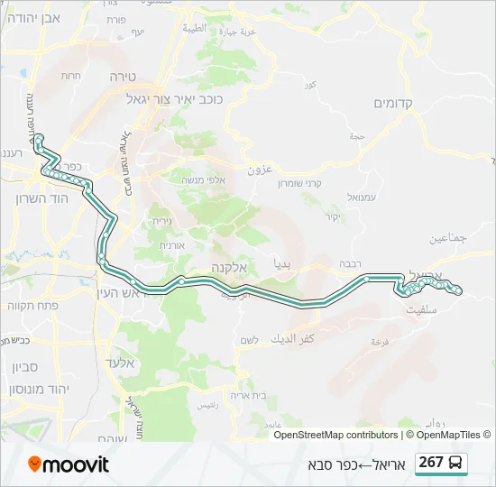 267 Bus Line Map