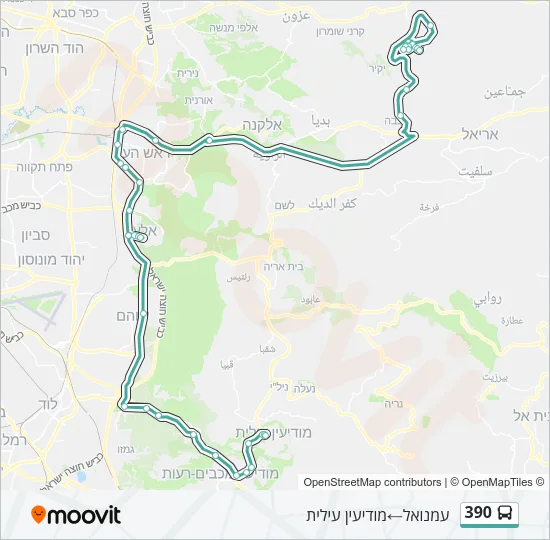 390 Bus Line Map