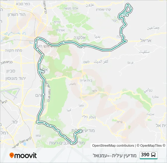390 Bus Line Map