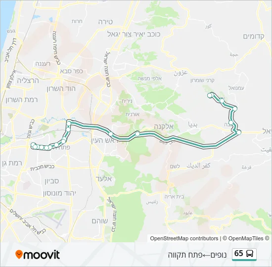 65 Bus Line Map