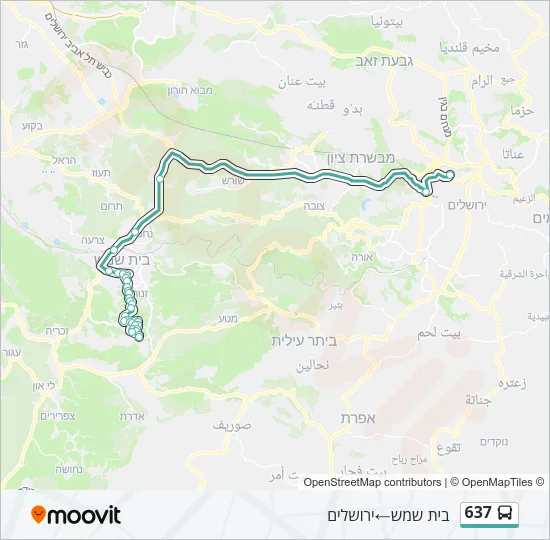 637 Bus Line Map