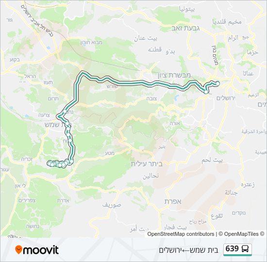 Автобус 639: карта маршрута