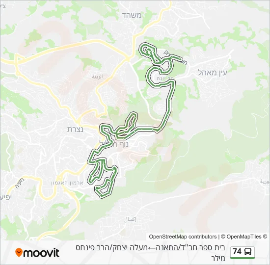 74 Bus Line Map
