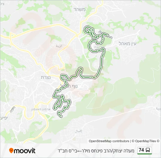 74 Bus Line Map