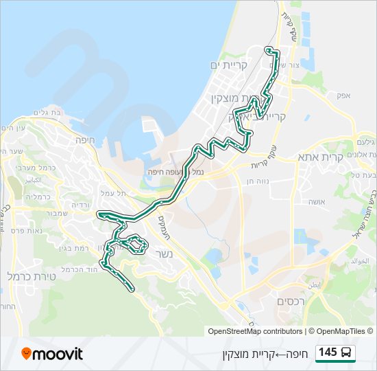 145 Bus Line Map