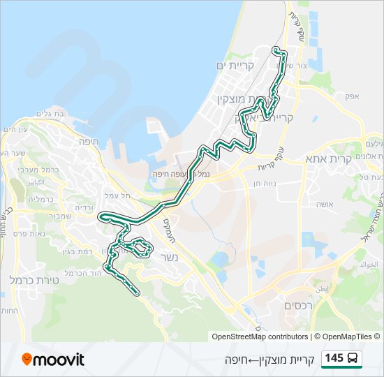 145 bus Line Map