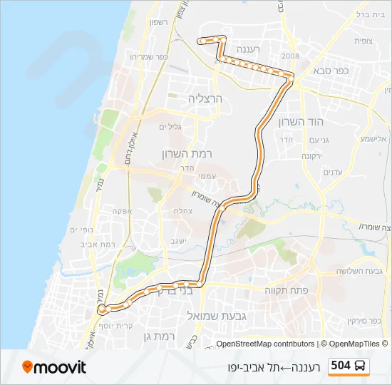 504 Bus Line Map