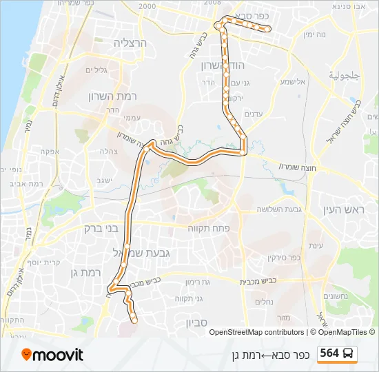 564 Bus Line Map