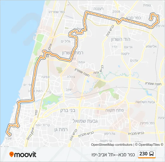 230 Bus Line Map