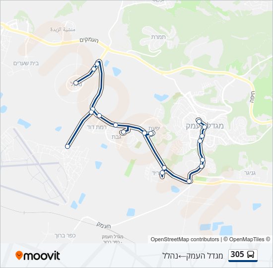 305 Bus Line Map