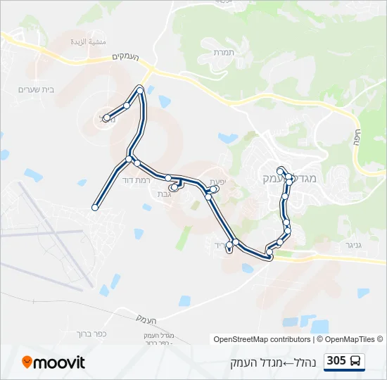 305 Bus Line Map