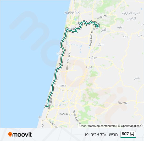 807 bus Line Map