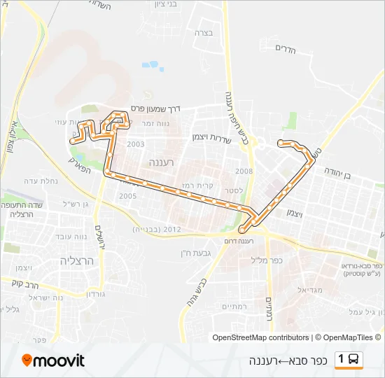 1 Bus Line Map