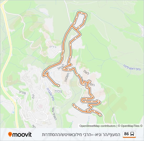 86 bus Line Map