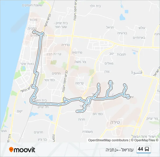 44 Bus Line Map