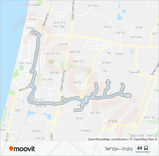 Автобус 44: карта маршрута