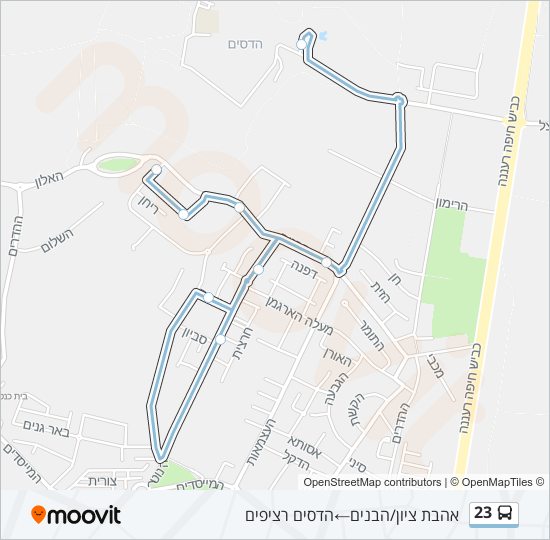 23 bus Line Map