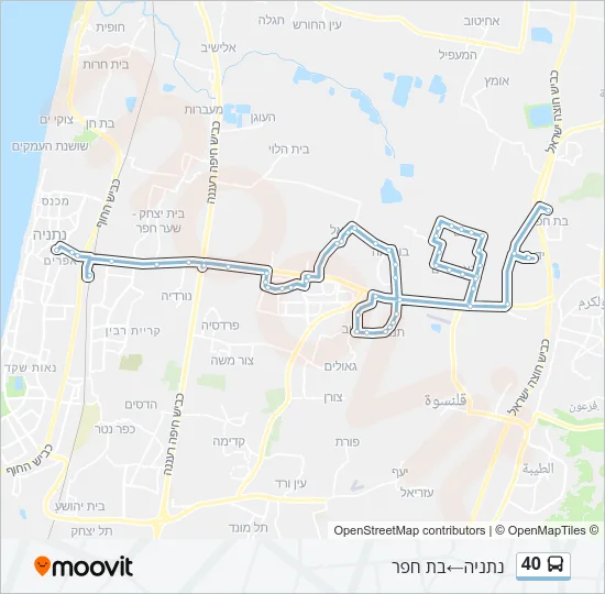 40 Bus Line Map