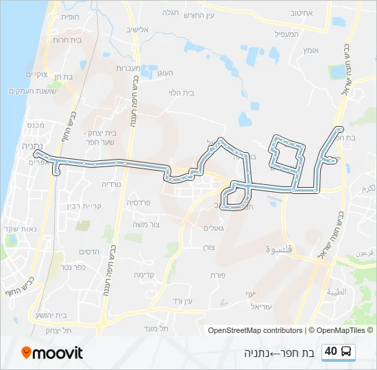 40 Bus Line Map
