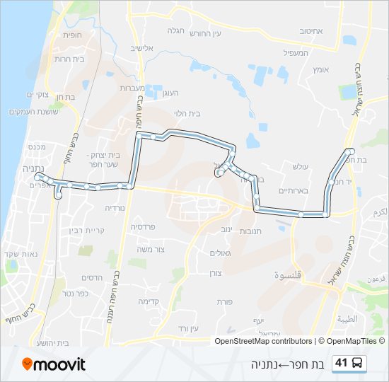 41 bus Line Map