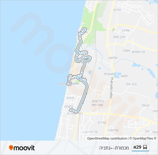 29א bus Line Map