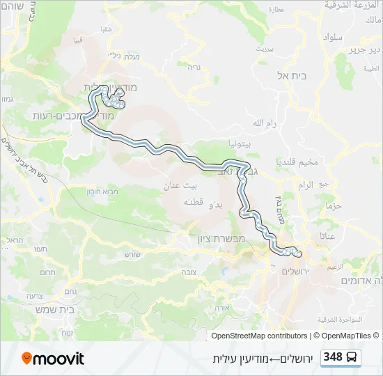 348 Bus Line Map