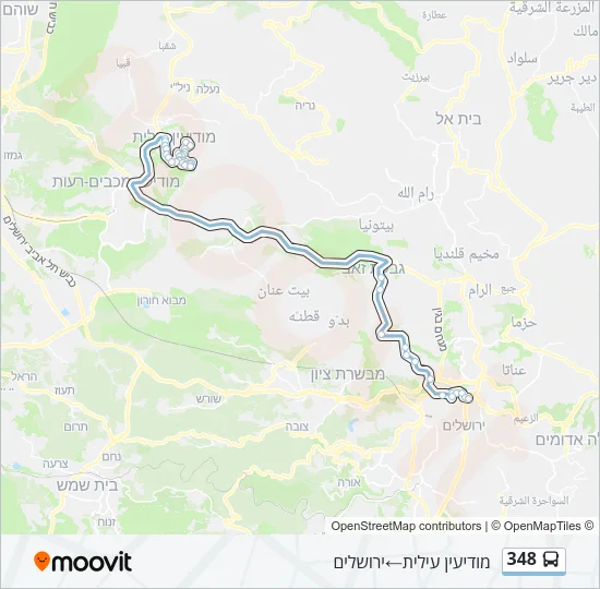 348 Bus Line Map