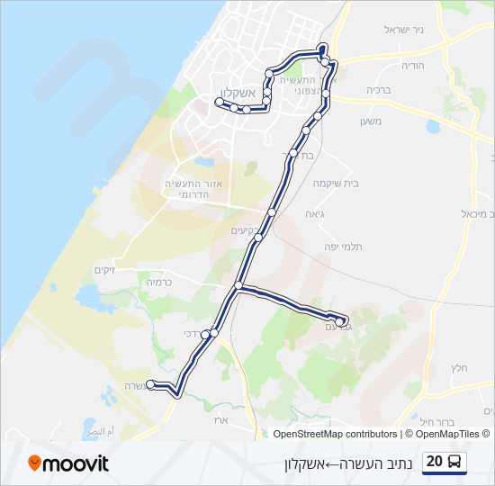 20 Bus Line Map