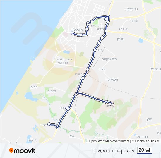 20 Bus Line Map