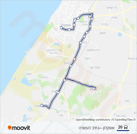 20 Bus Line Map