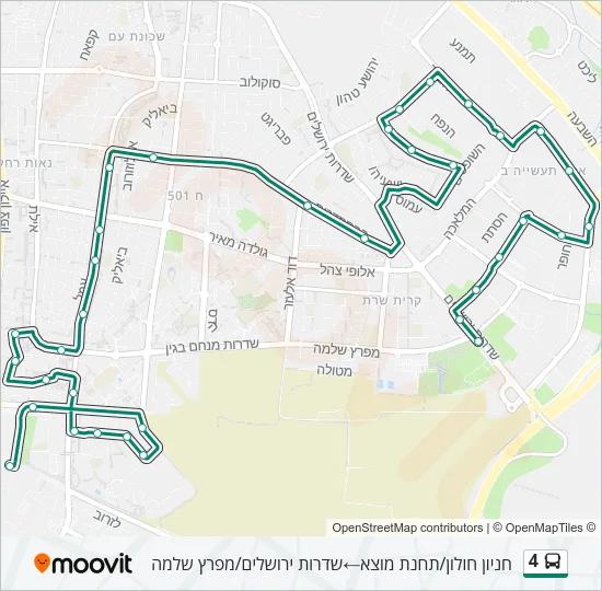Автобус 4: карта маршрута