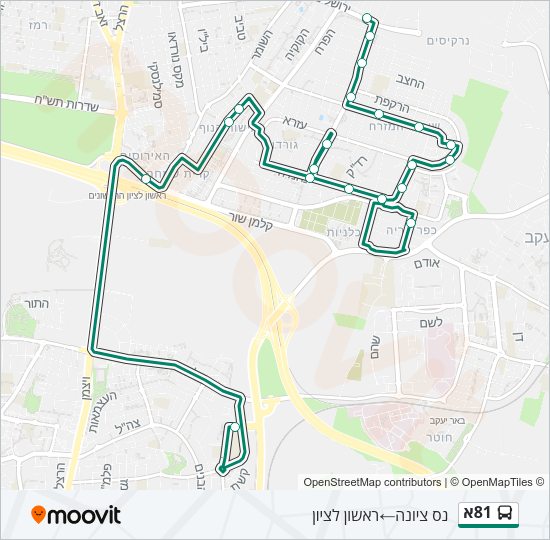 81א Bus Line Map