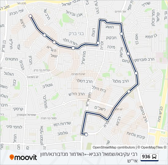 936 bus Line Map