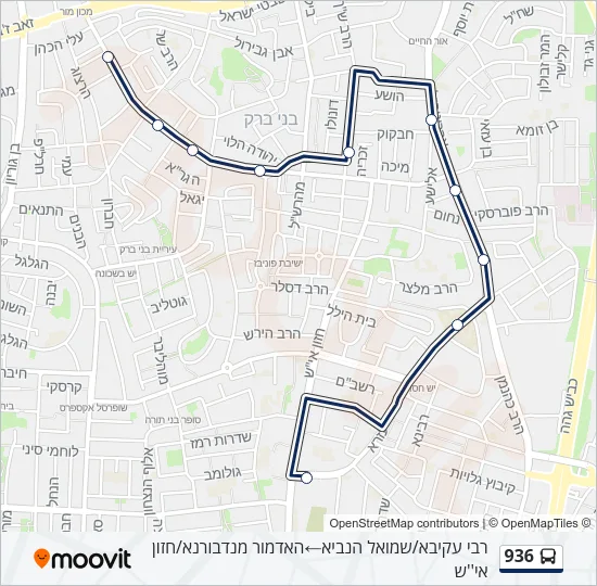 936 Bus Line Map