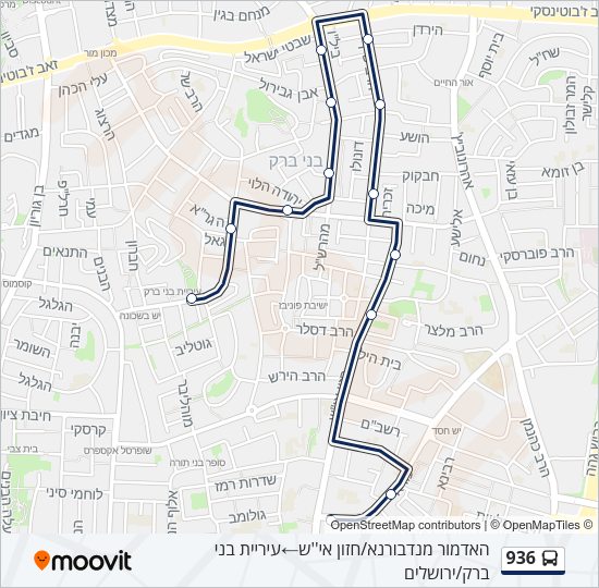 936 Bus Line Map