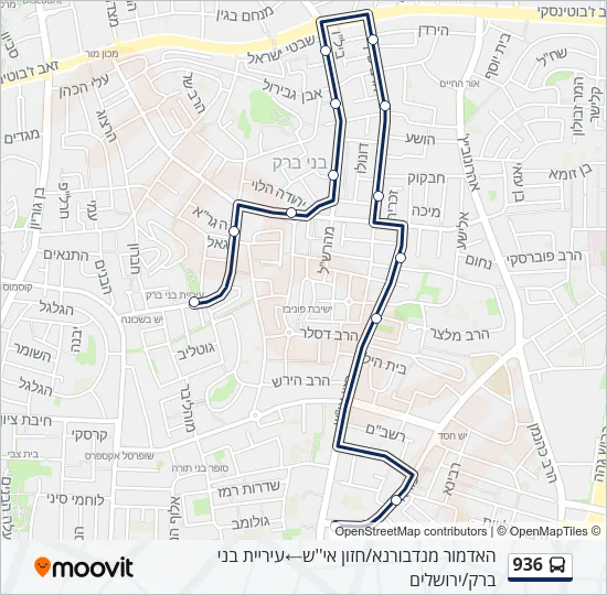 936 Bus Line Map